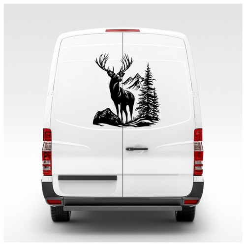 Car stickers deer - car,