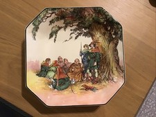 VINTAGE ROYAL DOULTON Octagonal Dish / Bowl - "Under The Greenwood Tree"  D 6341