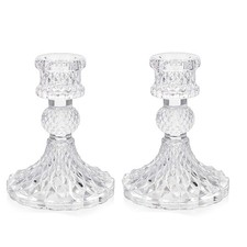 Glass Candlestick Holder