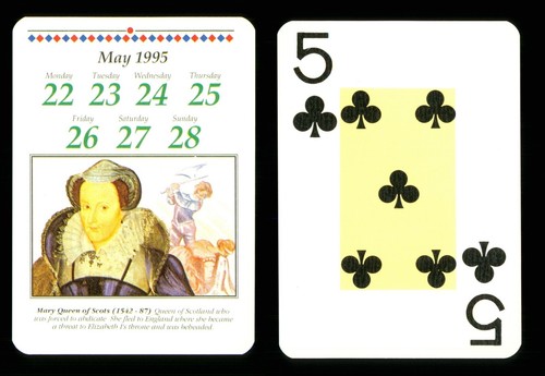 Playing card 1995 calendar - 1,