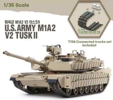 Academy #13504 1/35 Scale M1A2 V2 TUSK II Tank Model Kit - U.S. Army Military