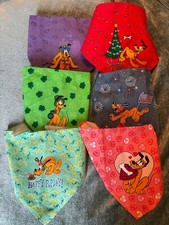Disney Tails set of 6 dog Christmas birthday bandanas for small dog - size M