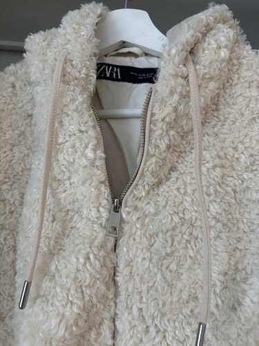 Zara ecru curly faux - ecru, fur