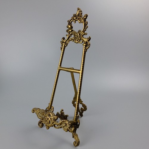 Vintage ornate brass easel - brass,