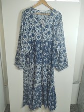 New Womens Primark Presents Paula Echevarria Indigo midi Maxi Dress UK XL 