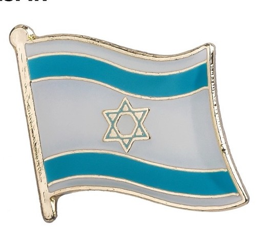 Israel enamel flag lapel pin - enamel,