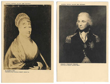 2 NPG Postcards of Norfolk Greats - Elizabeth Fry and Horatio Nelson