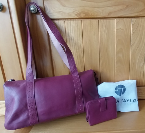 Burgundy red textured leather - textured,