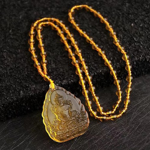 Green tara necklace long - tara,