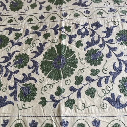 Silk embroidered suzani pale - silk,