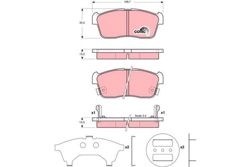 Front brake pad - pad,