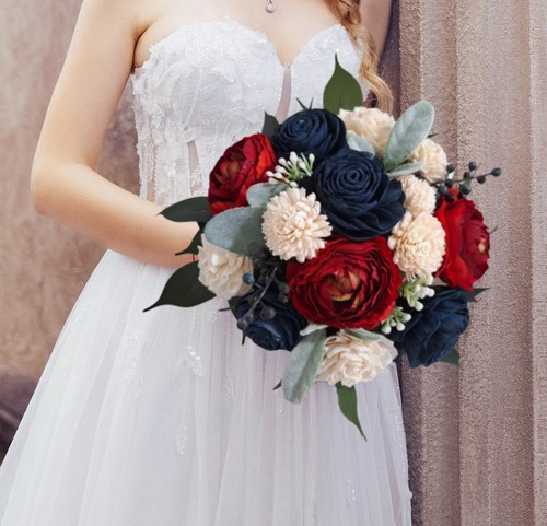 Red white blue - red, bridal