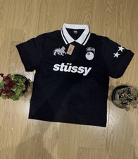 Stüssy oasis polo black size M brand new with tags