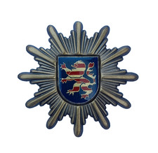 OLD POLICE CAP BADGE HESSEN