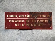 Vintage Enamel Railway Sign