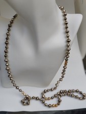 Stella & Dot silver bead necklace 