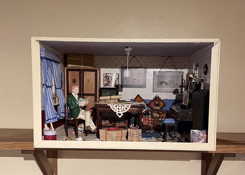 Vintage dolls house diorama - vintage,