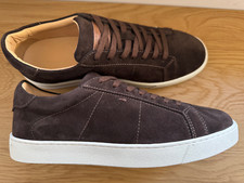 Santoni men's dark brown suede