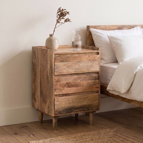 Solid mango wood scandi 50cm - mango,