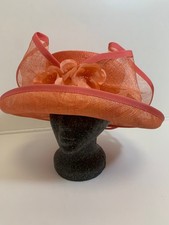 Peach Formal Hat Headways for Frank Usher Flowers 100% Natural Fibre