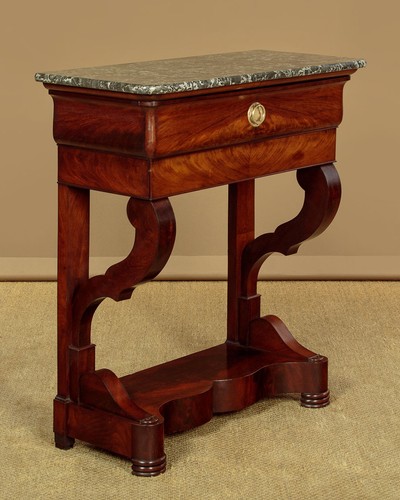 Antique mahogany marble top - mahogany,