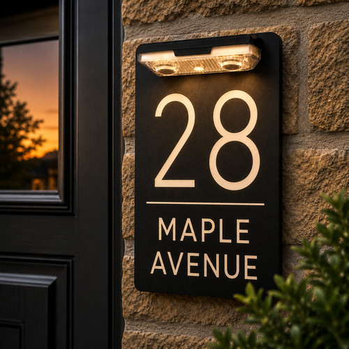 House number plaques - number,