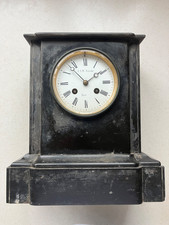 MACHENAUD PARIS Heavy Marble/Slate Mantle Clock (1910?). Spares or Repairs