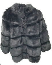 Monnalisa girls black faux fur