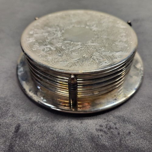 Silverplate coasters with - coasters,