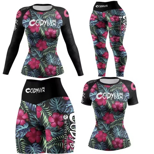 Women rash guard set bjj - rash,