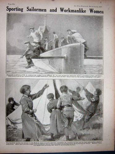 Antique old print 1917 - old,