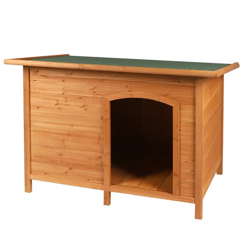 80cm elevated wooden dog - wooden, house