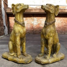 Life Size Pair Of Garden Dog