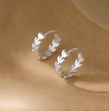 Shiny 925 Sterling Silver Leaf