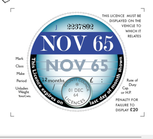 Reproduction tax disk vintage - reproduction,