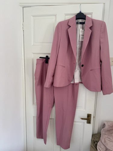 Pink zara trouser suit size - pink,