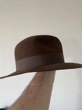 Bespoke Herbert Johnson Indiana Jones Dial of Destiny Poet Fedora, Rabbit, 58.5"