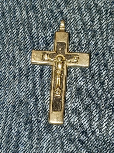 Antique 19thc crucifix pendant - antique,