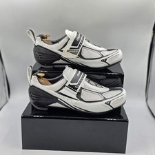 Muddy Fox Tri100 Road Cycling Shoes Size UK 10 BNWT Black/White 