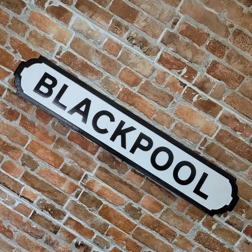 Blackpool sign wooden - blackpool,