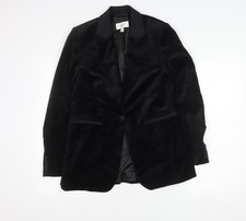 Marks and Spencer Womens Black Velvet Blazer Jacket M