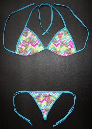 Bright string bikini - g-string, multi