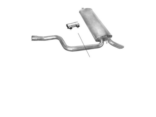 Exhaust muffler rear - rear, for