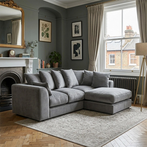 Plush velvet corner - velvet, hand