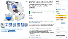 Display4top Airbrush Spray Booth /  Portable / LED / Turn Table / Extractor