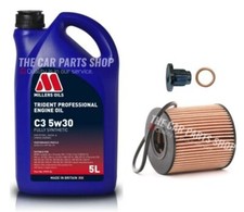 MILLERS OIL SERVICE KIT FOR MINI ONE 1.6 PETROL 1 X OIL FILTER & 5L MILLER PLUG