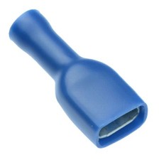 100 x Blue 6.3mm Female Fully Insulated Crimp Spade Connector Terminal