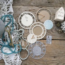 Metal Cutting Dies Clock Circle Frame DIY Decoration Scrapbooking Craft Stencils