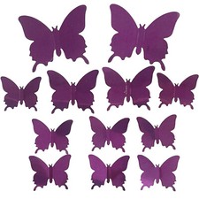 Butterfly Mirror Wall Stickers 3D Metallic Art Decals Home Room Decoration Gift