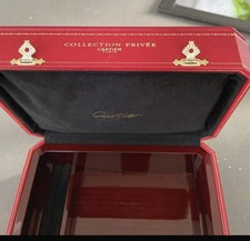 Cartier Authentic Jewelry Box, Big Size , Red And Gold Details 